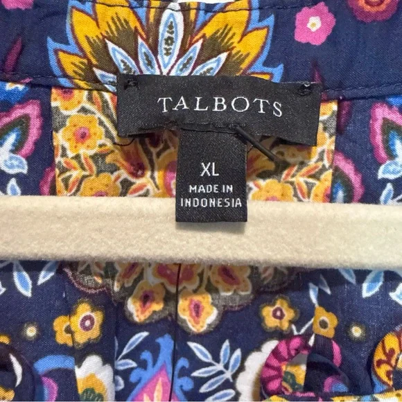 Talbots Multicolor Floral Blouse - Picture 4 of 10